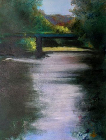 The Bridge, Dusk -Fine Art by Vickie Trotter